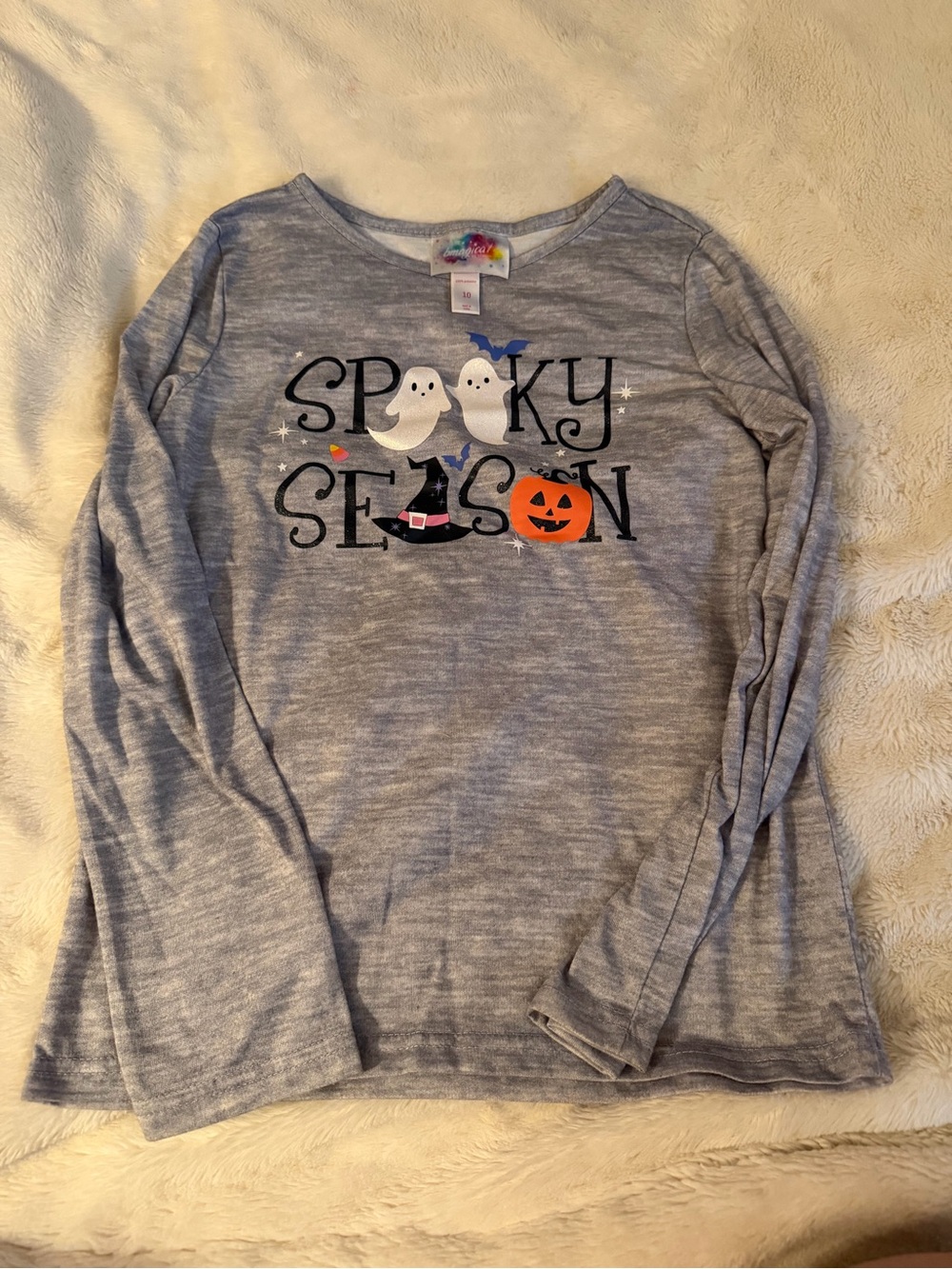 Girls Halloween Spooky Season Long Sleeve Shirt Size 10